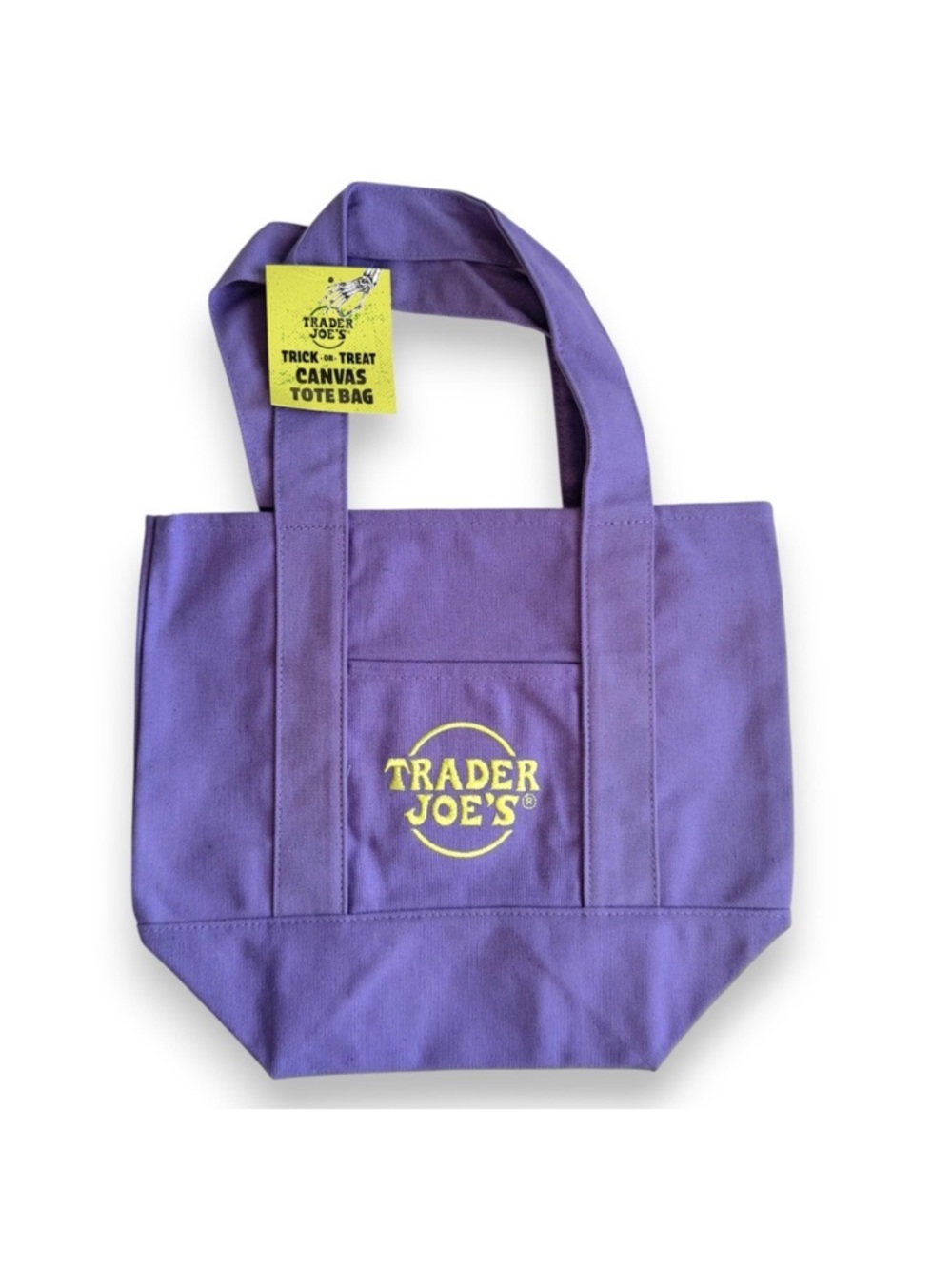 Trader Joe's Purple Canvas Tote Bag